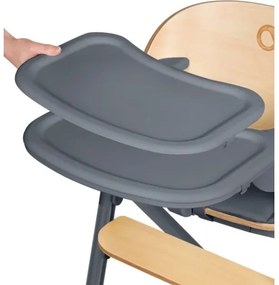 Lionelo - Detská jedálenská stolička 3v1 CELIA Grey Wood