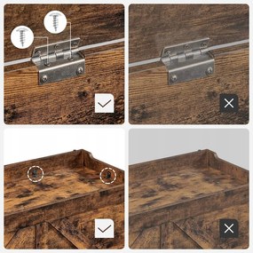 Úložný box s vekom TAYLOR 100x40 cm, rustikálne hnedý