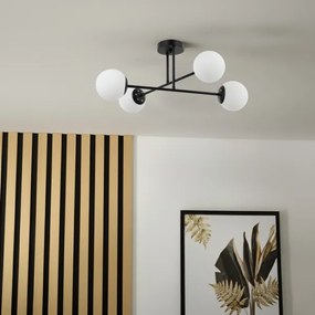 Brilagi - Prisadený luster MALIVA 4xE14/15W/230V čierna/biela