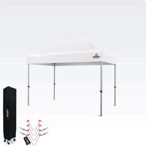 BRIMO Nožnicový stan 2×3 m hliníkový bez stien | Rýchla montáž a pevný ľahký rám - bez 3 stien - Biela 34