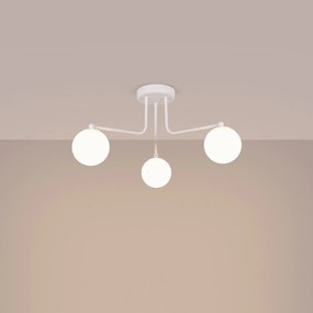 Stropné svietidlo Astral, 3x biele sklenené tienidlo, w