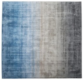 Viskózový koberec 200 x 200 cm sivá/modrá ERCIS Beliani