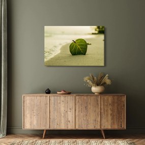 Obraz listu v piesku (90x60 cm)