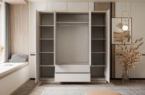 ŠATNÍKOVÁ SKRIŇA NESSIE KAŠMÍR 4D2 PUSH + ZRKADLÁ