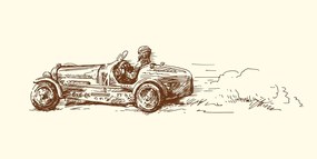 Obraz retro pretekárske auto Varianta: 100x50