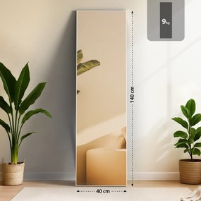 Zrkadlo Benicia 140x40 cm - biele matné