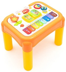 Baby Mix Multifunkčný hudobný vzdelávací stolík3v1, žltý