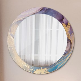 Okrúhle ozdobné zrkadlo Mramorový kameň fi 70 cm