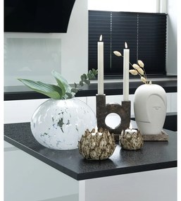 Krémovobiela keramická váza (výška 19,5 cm) Face – House Nordic