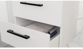 Kúpeľňová skrinka s umývadlom KATE + zrkadlová skrinka + závesná skrinka biela