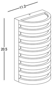 Zambelis E341 - LED Vonkajšie nástenné svietidlo LED/10W/230V 3000K IP65 hnedá