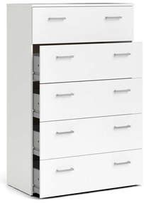 Biela vysoká komoda 74x115 cm Space – Tvilum