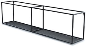 Závesná polica LOFT 120 cm čierna