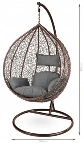 Hnedé závesné kreslo KOKON