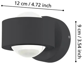Eglo 98746 - LED Vonkajšie nástenné svietidlo TREVIOLO 2xLED/2W/230V IP44