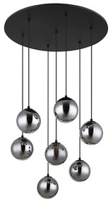 Globo 56133-7H - LED Luster na lanku RIHA 7xG9/3,5W/230V dymová/čierna