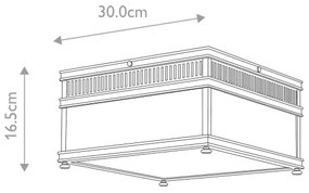 Elstead HOLBORN-F-DB - Vonkajšie stropné svietidlo HOLBORN 2xE27/60W/230V IP44