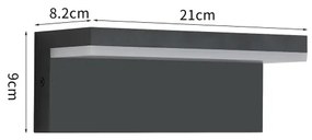 Brilagi - LED vonkajšie nástenné svietidlo TESSI LED/10W/230V čierne IP54