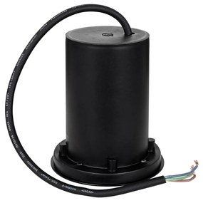 Sada 6 moderných vonkajších bodových svetiel čiernych 35 mm nastaviteľných IP65 - Delux