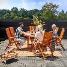 Casaria Záhradný nábytok z dreva 6+1