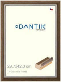 DANTIK rám na obraz 29,7x42 | TAIGA sv.hnědá (Plexi Čiré)