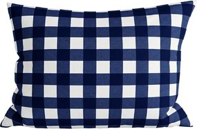 Obliečka na vankúš z mikrovlákna NAVY GINGHAM 50x70 cm, modro-biely