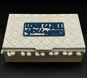 Drevená krabička boho 24×15 cm