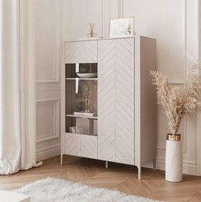 Moderná vitrína MARCIUS 103cm kašmír