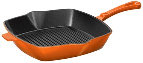 Ernesto®  Liatinová grilovacia panvica, 24,5 x 24,5 cm (oranžová)  (100352880)