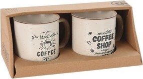 Sada hrnčekov Retro Coffee Shop 2 × 200 ml