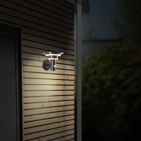 Brilliant - LED Solárne nástenné svietidlo so senzorom GARVINA LED/3W/3,7V IP44