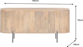 Dizajnová komoda Daichi 160 cm hnedé mango
