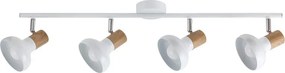 Rabalux HOLLY stropné bodové svietidlo max. 4x40W | E14 | IP20 - biela, svetlé drevo