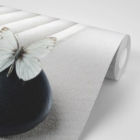 Tapeta Zen kameň s motýľom - 150x100