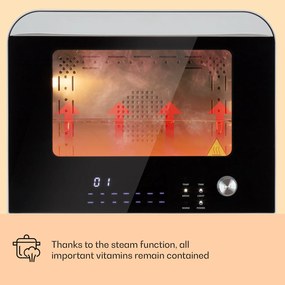 Klarstein Vita Pro, teplovzdušná fritéza s varením v pare, 2450 W, 18 l, 14 programov, 800 ml nádrž na vodu