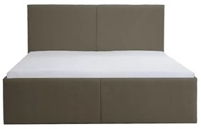 Čalúnená posteľ s úložným priestorom a matracom KARL 140 x 200 cm Žltá