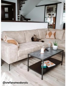 Svetlohnedá rohová sedacia súprava MICA Varianta: Ľavý roh