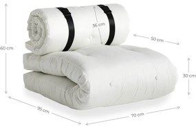 Béžové rozkladacie kreslo vhodné do exteriéru Karup Design Design OUT™ Buckle Up Beige