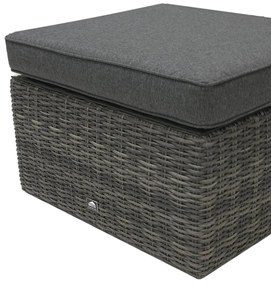 Deokork Ratanové stolík/taburet 73 x 73 cm BORNEO LUXURY (sivá)