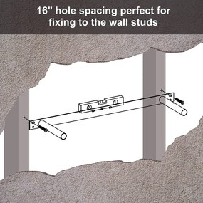 Plávajúca nástenná polica 60 cm, biela