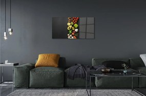 Obraz na skle Citrón avokádo mrkva 125x50 cm