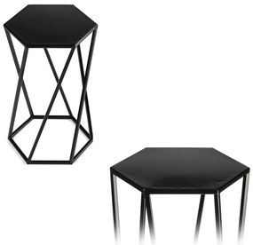 STOJAN NA KVETINÁČ HEXAGON 40X24X27 CM ČIERNA