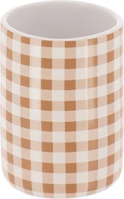 Kúpeľňový pohár Vichy, kombinácia farieb/so zlatými a drevenými prvkmi, 380 ml