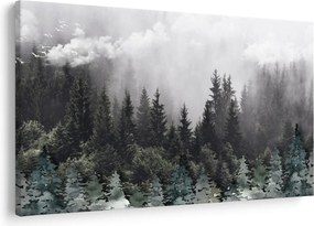 Obraz - Les s ilustrovanými prvkami (90x60 cm)