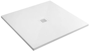 Polysan Polysan, TRENECA sprchová vanička z liateho mramoru s možnosťou úpravy rozmeru 100x100cm, biela matná, 84301.11