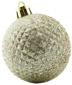 DECOLED Plastové ozdoby zlaté, 24 ks, d. 6 cm