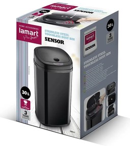 Lamart LT8111 Bezdotykový koš Sensor 30 l, čierna, 30 l