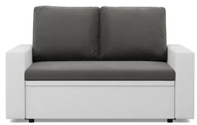 Dvojmiestna pohovka LUNA rozkladacia, popolová / biela