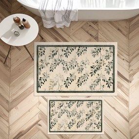 Béžové kúpeľňové predložky v súprave 2 ks 60x100 cm – Foutastic