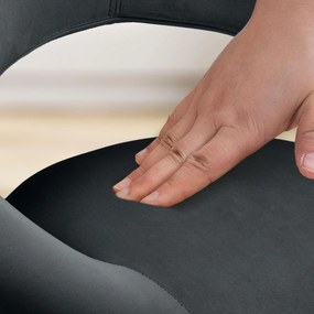 Barová stolička Olinda - zamat, čierny rám - black